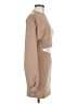 Shein Solid Tan Casual Dress Size 6 - photo 4