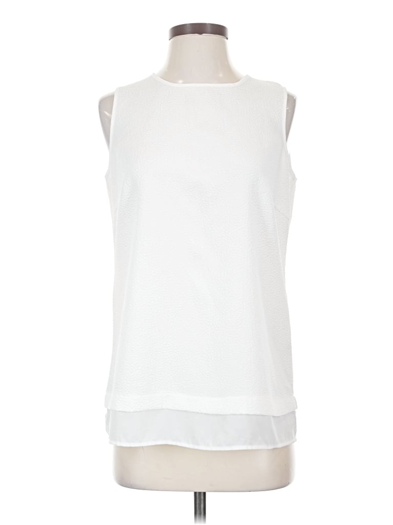 Pre-owned Spense Sleeveless Blouse In White