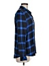 Gap 100% Viscose Plaid Blue Long Sleeve Button-Down Shirt Size M - photo 4