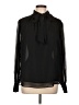 H&M 100% Polyester Black Long Sleeve Blouse Size 10 - photo 1