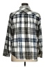 Torrid 100% Cotton Plaid Gray Long Sleeve Button-Down Shirt Size 1X Plus (1) - photo 2