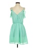 Peppermint 100% Polyester Solid Green Casual Dress Size S - photo 1