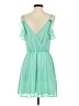 Peppermint 100% Polyester Solid Green Casual Dress Size S - photo 2