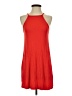 Forever Solid Red Casual Dress Size S - photo 1