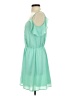 Peppermint 100% Polyester Solid Green Casual Dress Size S - photo 5