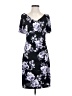 Connected Apparel Floral Graphic Black Casual Dress Size 4 - photo 1