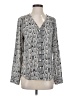 Express 100% Polyester Gray Long Sleeve Blouse Size S - photo 1