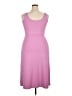 Leith Solid Pink Casual Dress Size 1X - photo 2