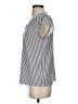 Adrianna Papell Silver Short Sleeve Top Size S - photo 5