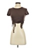 Garage Brown Short Sleeve Top Size S - photo 1