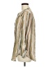 Zac & Rachel Stripes Ivory Long Sleeve Blouse Size M - photo 5