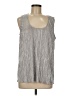 Ann Taylor 100% Polyester Silver Sleeveless Blouse Size M - photo 1