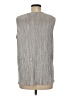 Ann Taylor 100% Polyester Silver Sleeveless Blouse Size M - photo 2