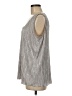 Ann Taylor 100% Polyester Silver Sleeveless Blouse Size M - photo 5