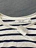 Mod Ref 100% Cotton Stripes Ivory Short Sleeve T-Shirt Size S - photo 7