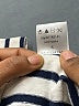 Mod Ref 100% Cotton Stripes Ivory Short Sleeve T-Shirt Size S - photo 8