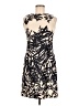 Taylor Graphic Tan Cocktail Dress Size 6 - photo 1