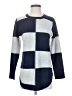 North Style Checkered-gingham Blue Pullover Sweater Size S - photo 1