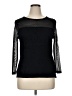 August Silk Black 3/4 Sleeve Top Size XL - photo 1
