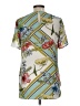 Daniel Rainn 100% Polyester Tropical Green Blue Short Sleeve Blouse Size M - photo 2