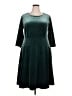 Lands' End Solid Teal Casual Dress Size 1X - photo 1