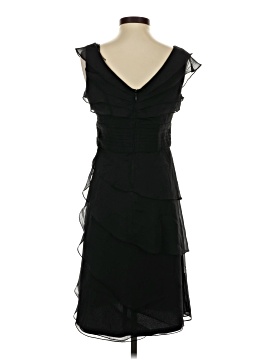 adrianna papell black tiered dress Adrianna Papell Black Scuba Ruffle Layered Peplum Evening Gown Formal   Queen City Resale