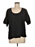 Flax 100% Linen Black Short Sleeve Top Size (M) - photo 1