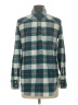 J.Crew 100% Cotton Plaid Teal Long Sleeve Button-Down Shirt Size 6 - photo 2