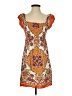 Snap Paisley Orange Cocktail Dress Size S - photo 1