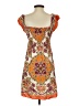 Snap Paisley Orange Cocktail Dress Size S - photo 2