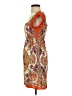 Snap Paisley Orange Cocktail Dress Size S - photo 5