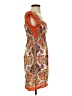 Snap Paisley Orange Cocktail Dress Size S - photo 4