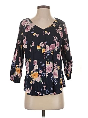 Christopher & Banks 3/4 Sleeve Blouse (view 1)