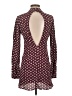Flynn Skye 100% Rayon Polka Dots Burgundy Casual Dress Size XS - photo 2
