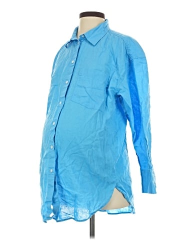 H&M Mama Long Sleeve Button-Down Shirt (view 1)