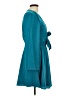 Great Jones 100% Polyester Solid Teal Casual Dress Size L - photo 4