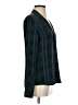 Equipment 100% Polyester Plaid Green Blue Long Sleeve Blouse Size XS - photo 4