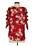 Iz Byer Red 3/4 Sleeve Blouse Size S - photo 2