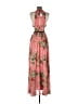 Express 100% Polyester Floral Pink Casual Dress Size M - photo 2