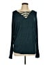 Jennifer Lopez Teal Long Sleeve Top Size L - photo 1