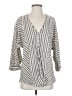 Massimo Dutti Stripes Gray 3/4 Sleeve Blouse Size XS - photo 1