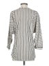 Massimo Dutti Stripes Gray 3/4 Sleeve Blouse Size XS - photo 2