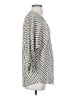 Massimo Dutti Stripes Gray 3/4 Sleeve Blouse Size XS - photo 4