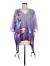 Colleen Lopez 100% Polyester Purple Short Sleeve Blouse Size M - photo 1