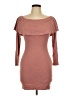 Blue Blush Solid Brown Cocktail Dress Size L - photo 1
