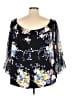 Torrid Black 3/4 Sleeve Blouse Size 4X Plus (4) - photo 2