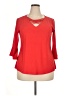 NY Collection Red 3/4 Sleeve Top Size 1X - photo 1