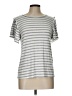 Green Envelope Stripes Silver Short Sleeve T-Shirt Size L - photo 1