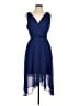 DKNY 100% Polyester Blue Cocktail Dress Size 10 - photo 1