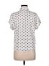 Kirra 100% Rayon Polka Dots White Short Sleeve Blouse Size L - photo 2
